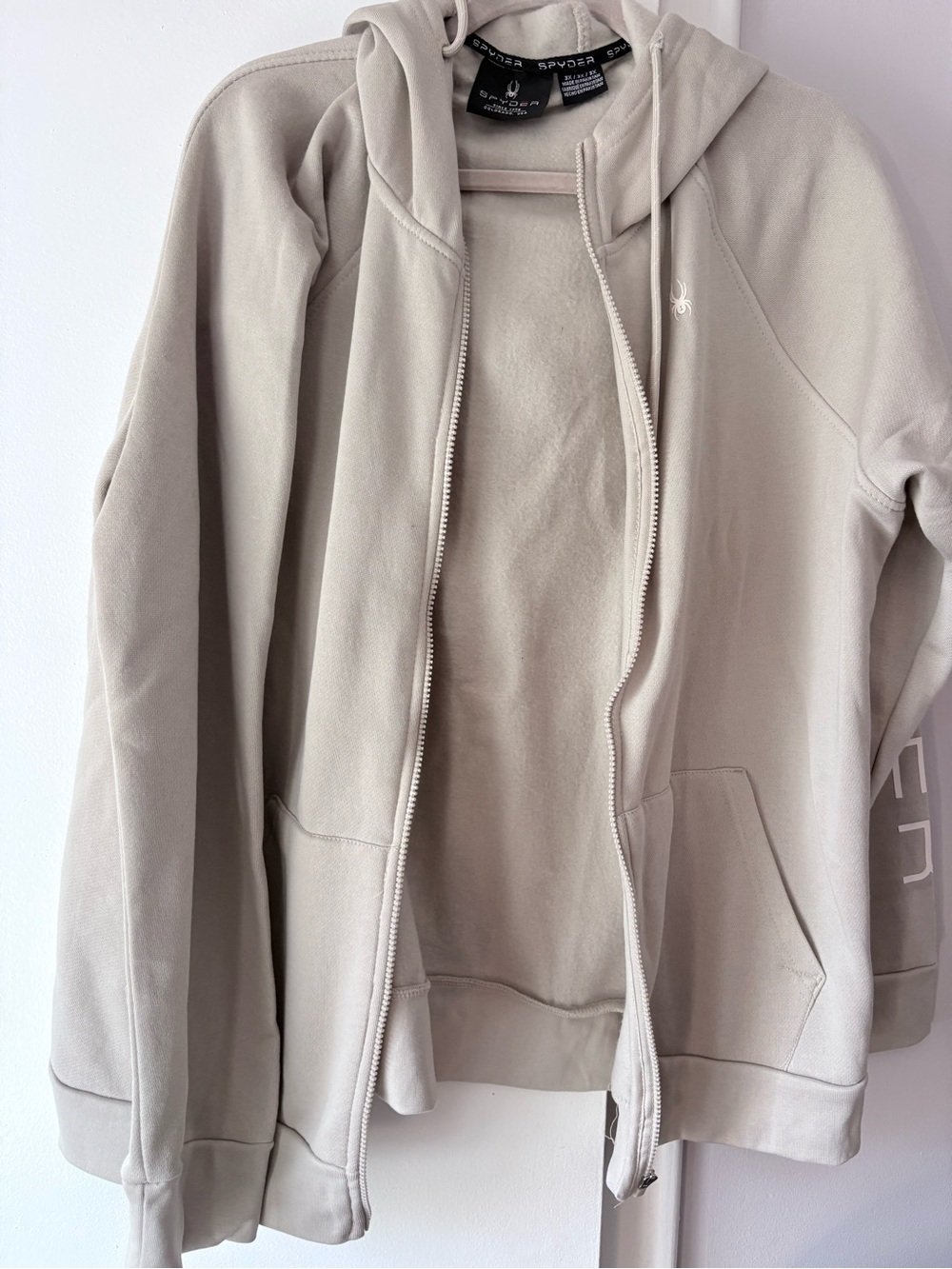 Spyder Women's Light Taupe Full Zip Hoodie with Hood